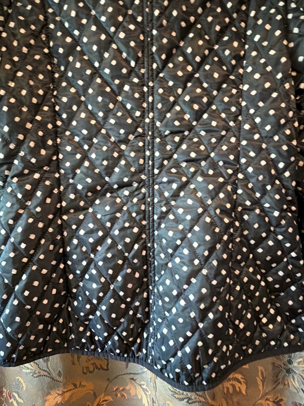 Landsend Quilted Pimaloft Black With WhiteDot Print Packable EUC Women’s Medium - Picture 14 of 15
